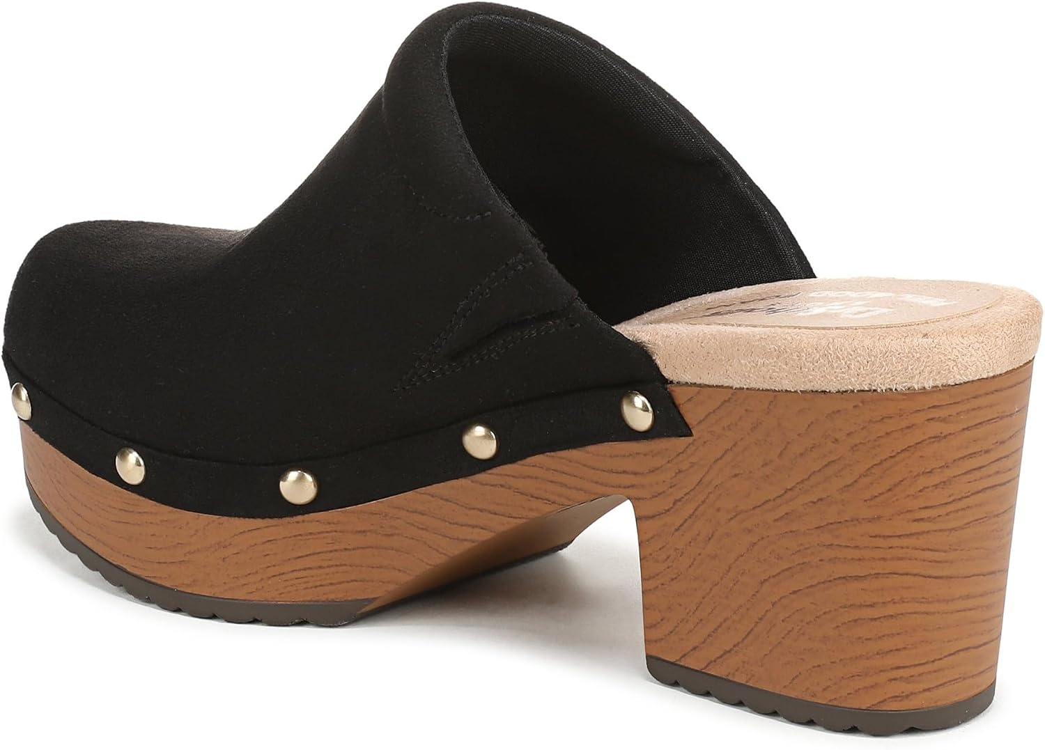 image:imageDr Scholls Classic Joy MuleClog ShoesBlack Microsuede
