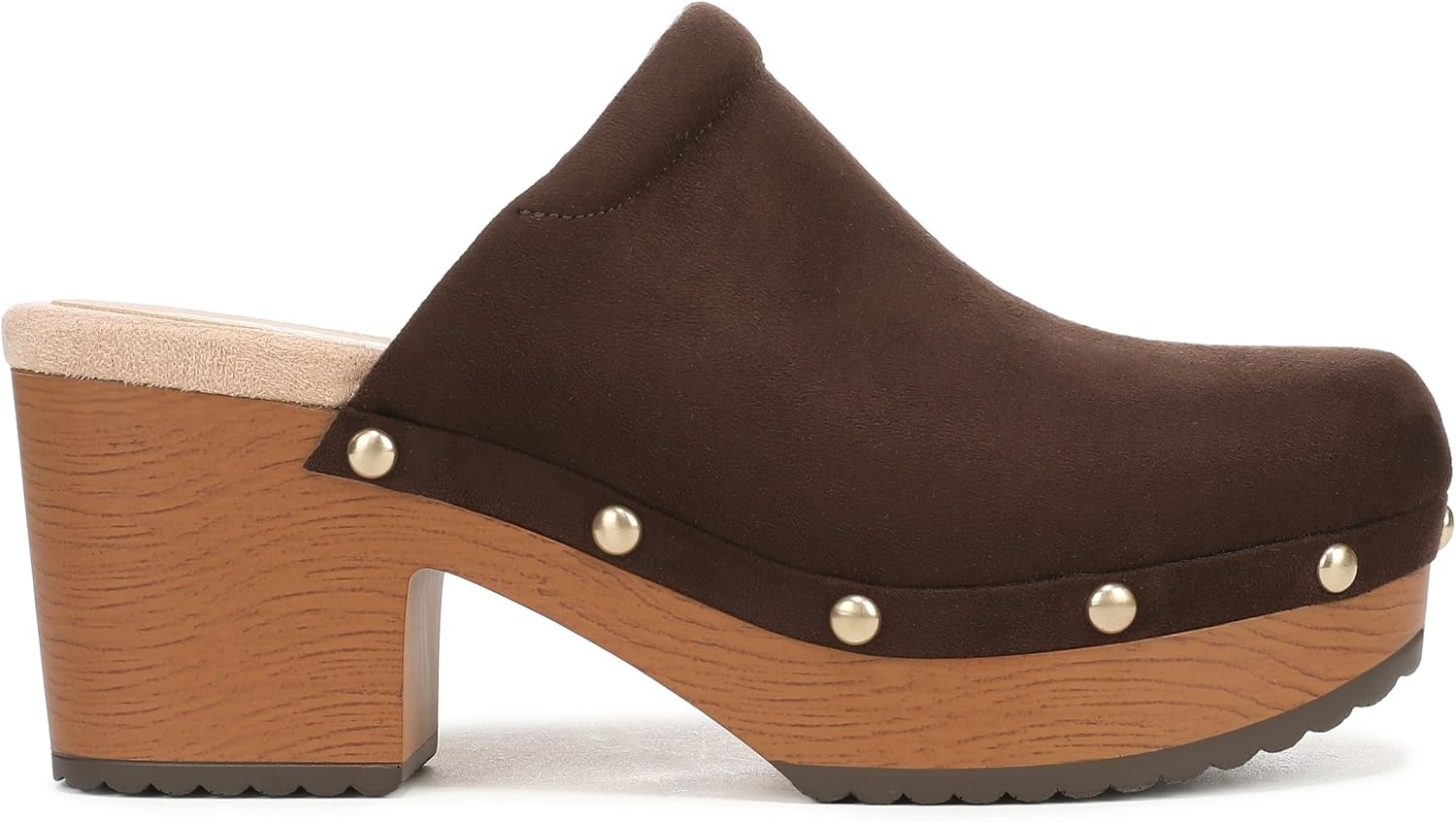 image:imageDr Scholls Classic Joy MuleClog ShoesDark Umber Microsuede