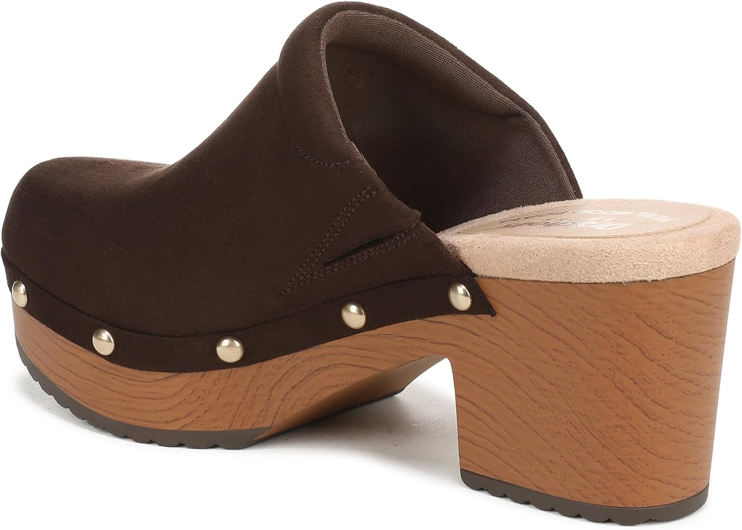 image:imageDr Scholls Classic Joy MuleClog ShoesDark Umber Microsuede