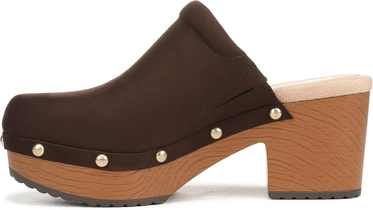 image:imageDr Scholls Classic Joy MuleClog ShoesDark Umber Microsuede