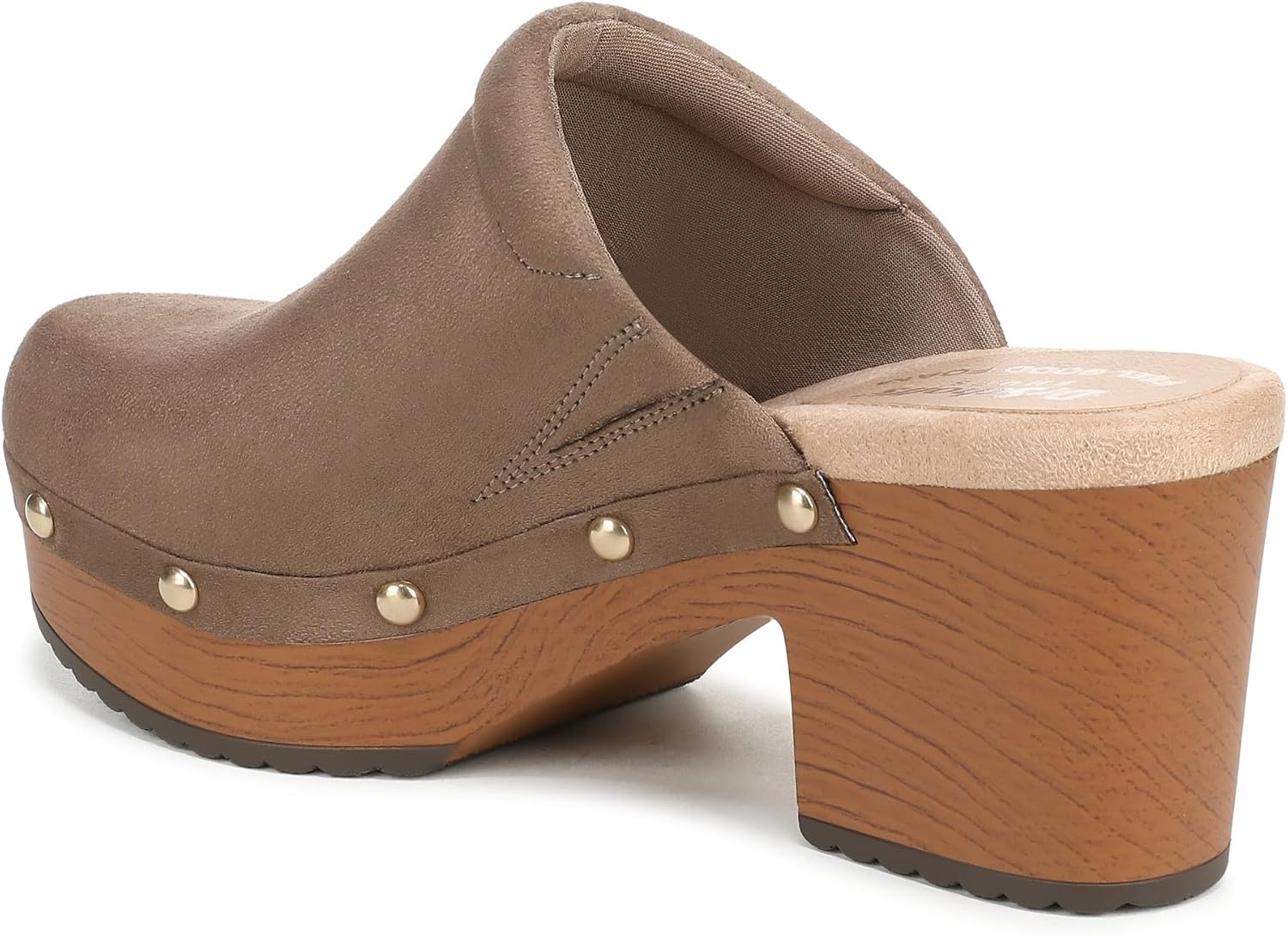 image:imageDr Scholls Classic Joy MuleClog ShoesWoodsmoke Brown Microsuede
