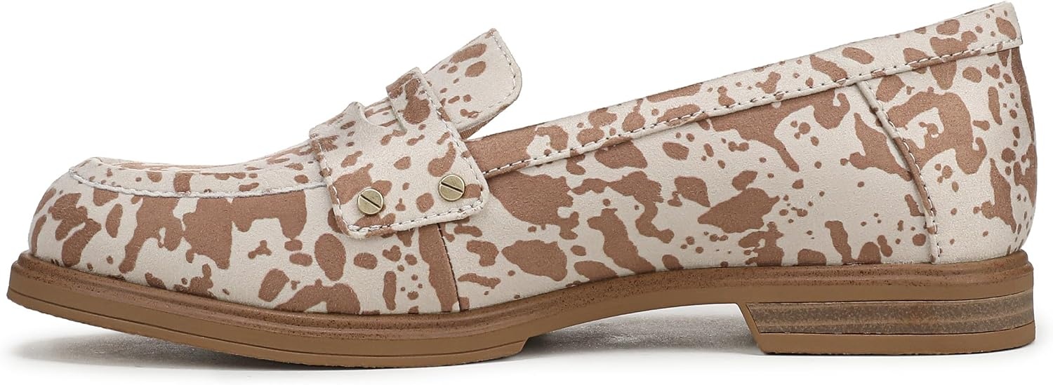 image:imageDr Scholls Hello Loafers LoafersMoc ShoesBrown Cow Print Microsuede