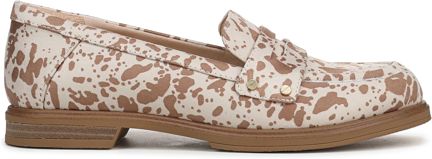 image:imageDr Scholls Hello Loafers LoafersMoc ShoesBrown Cow Print Microsuede