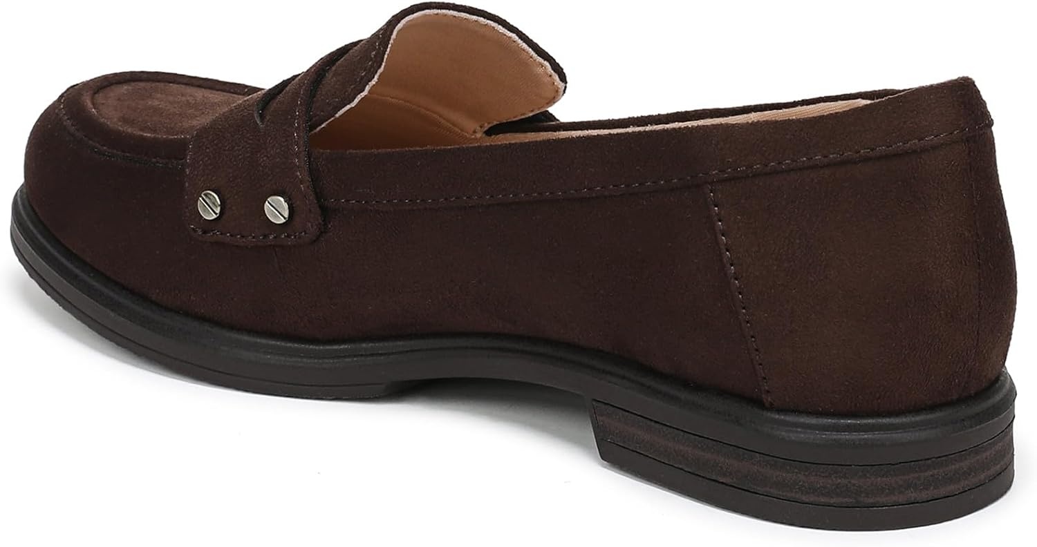 image:imageDr Scholls Hello Loafers LoafersMoc ShoesDark Umber Brown Microsuede