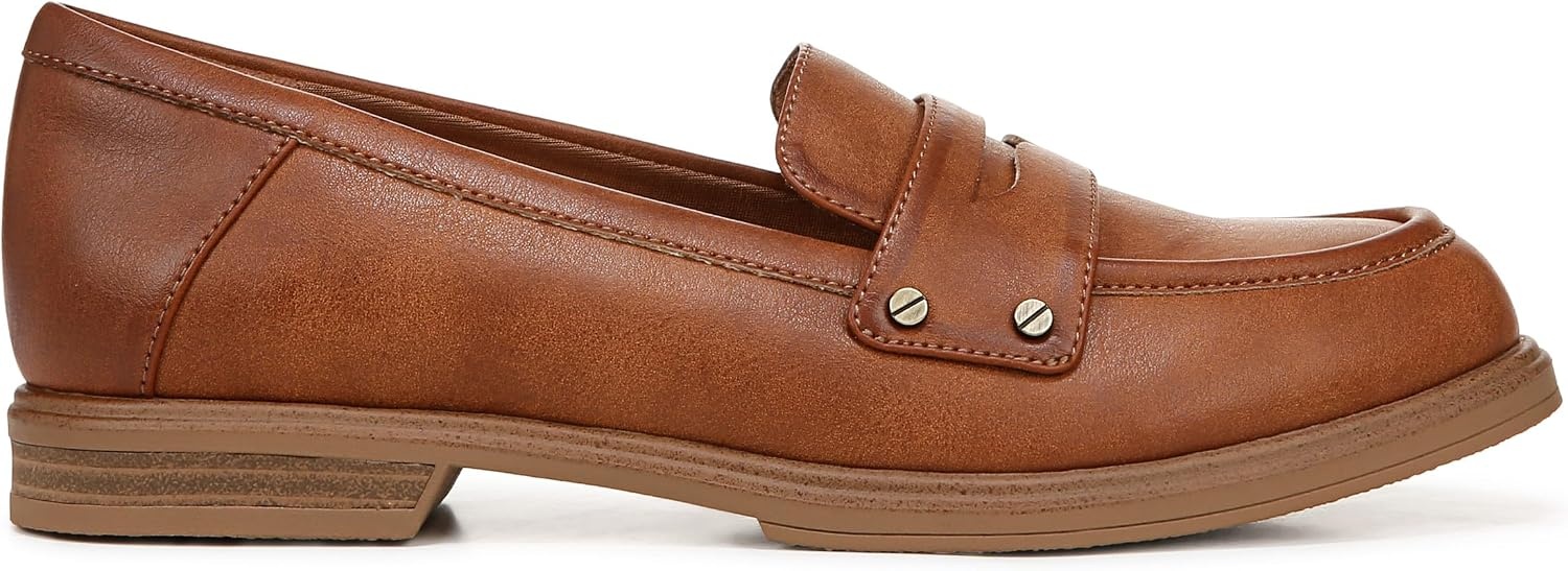 image:imageDr Scholls Hello Loafers LoafersMoc ShoesHoney Brown Faux Leather