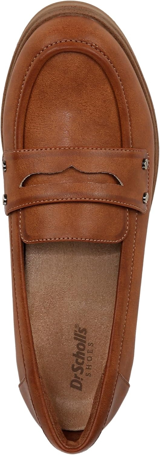 image:imageDr Scholls Hello Loafers LoafersMoc ShoesHoney Brown Faux Leather