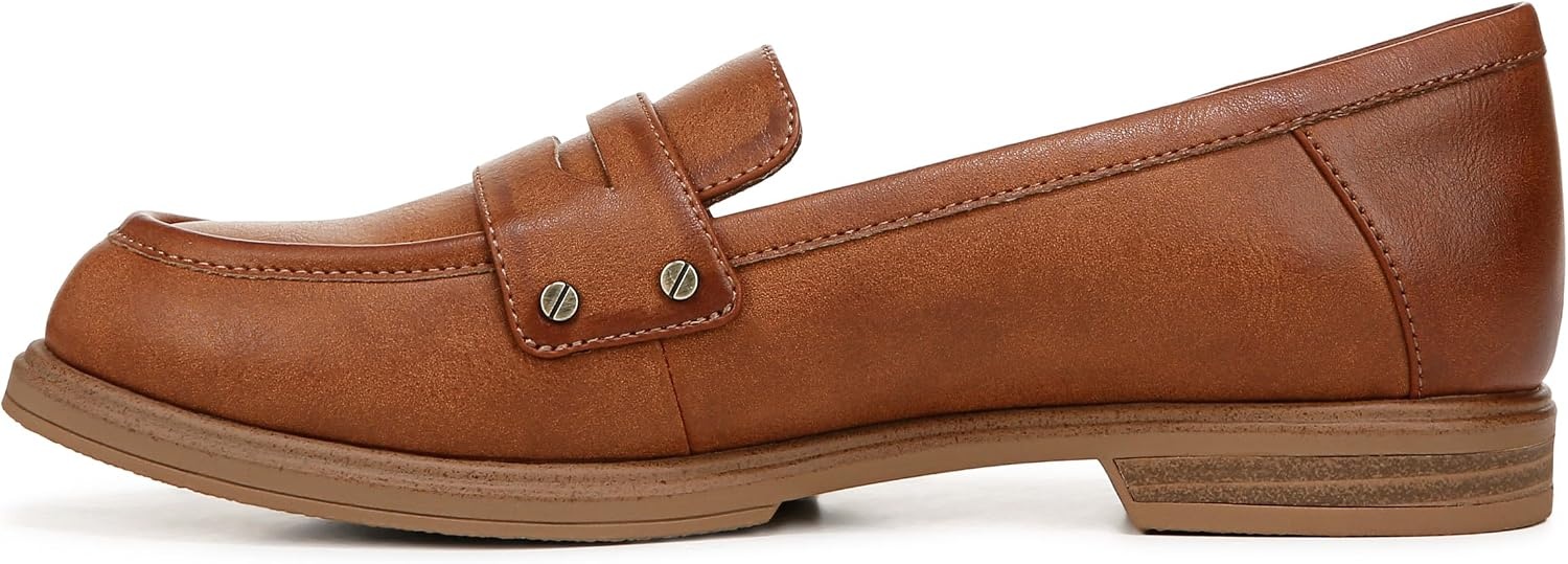 image:imageDr Scholls Hello Loafers LoafersMoc ShoesHoney Brown Faux Leather