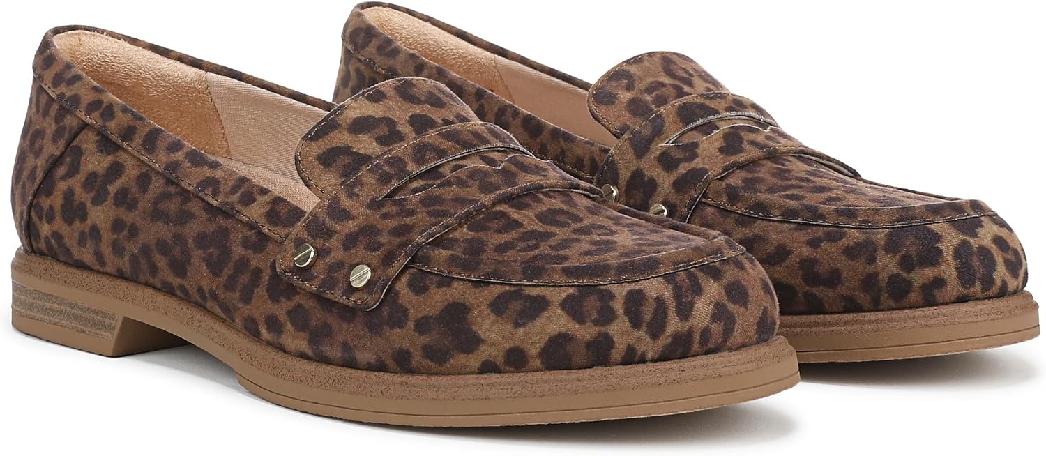 image:imageDr Scholls Hello Loafers LoafersMoc ShoesLeopard Animal Print Microsuede