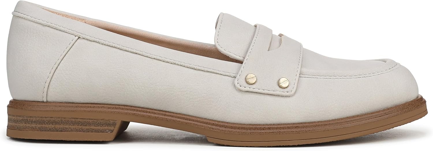 image:imageDr Scholls Hello Loafers LoafersMoc ShoesOyster Grey Faux Leather