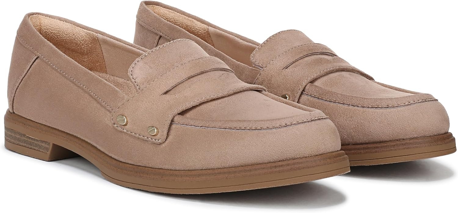 image:imageDr Scholls Hello Loafers LoafersMoc ShoesToasted Taupe Tan Microsuede
