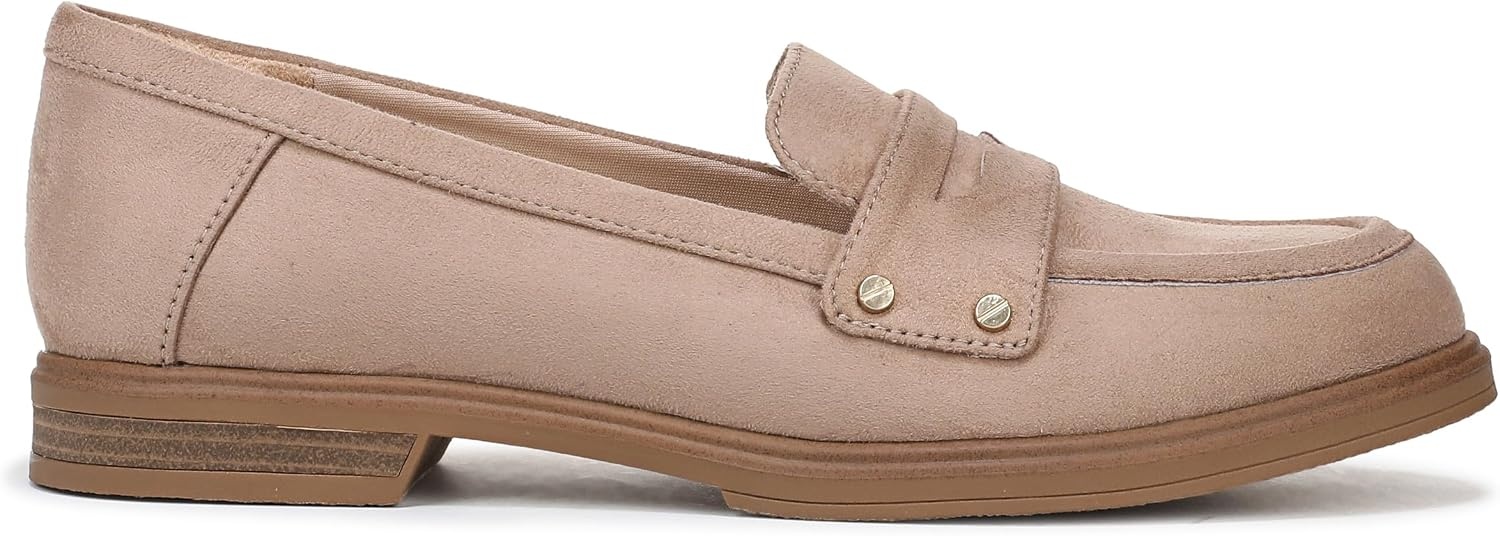 image:imageDr Scholls Hello Loafers LoafersMoc ShoesToasted Taupe Tan Microsuede