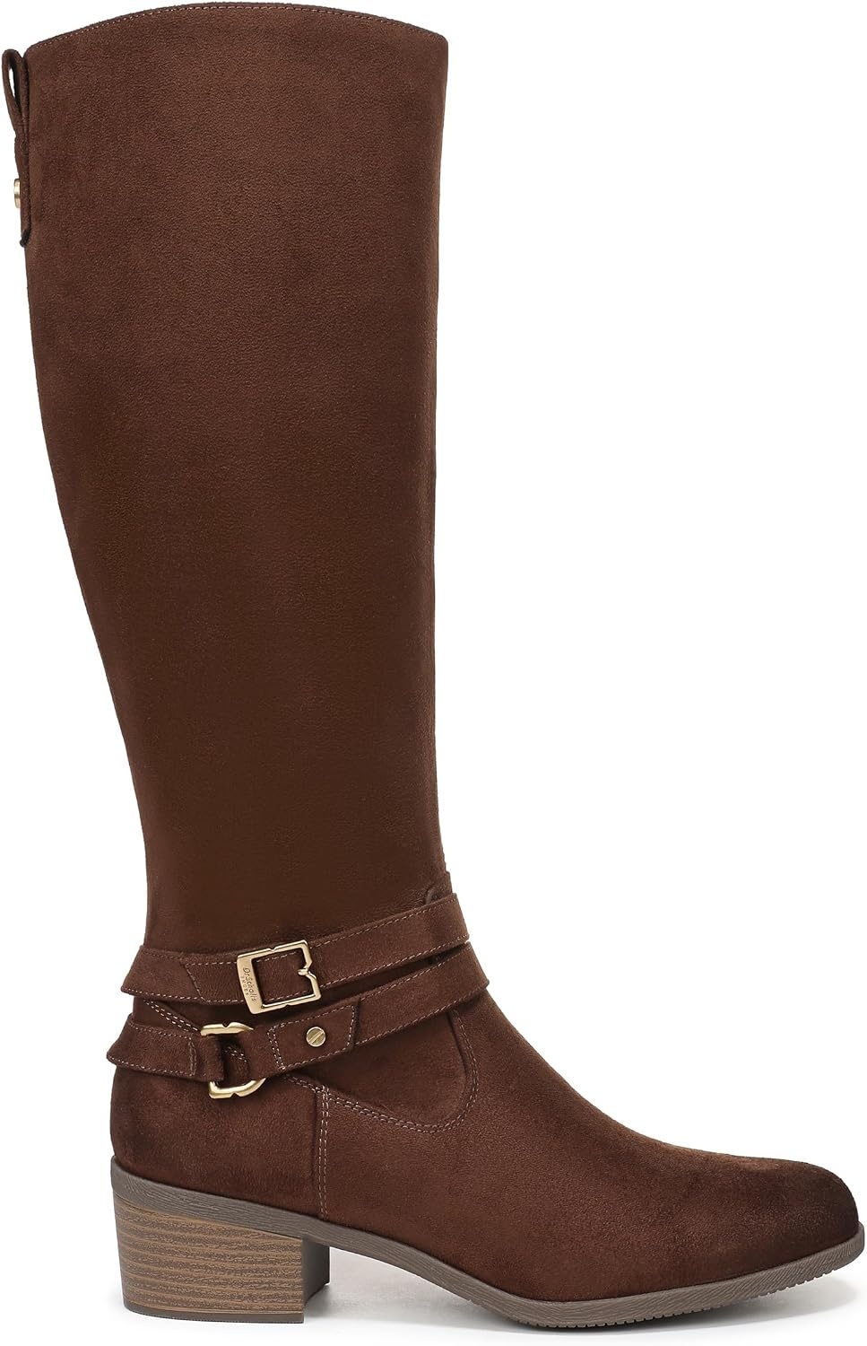 image:imageDr Scholls Ivy Zip Tall BootsWalnut Brown Microfiber Medium Calf