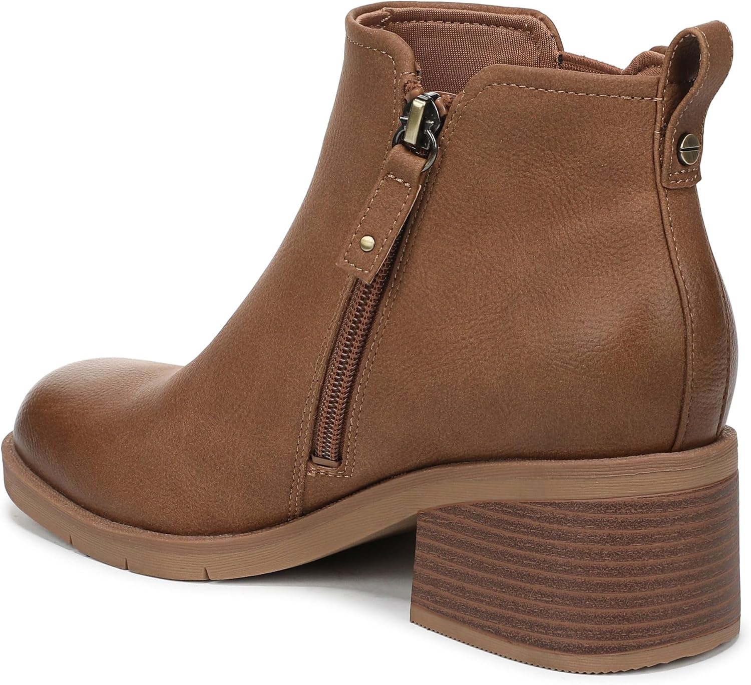 image:imageDr Scholls Joplin Low Zip Short BootsDark Tan Brown