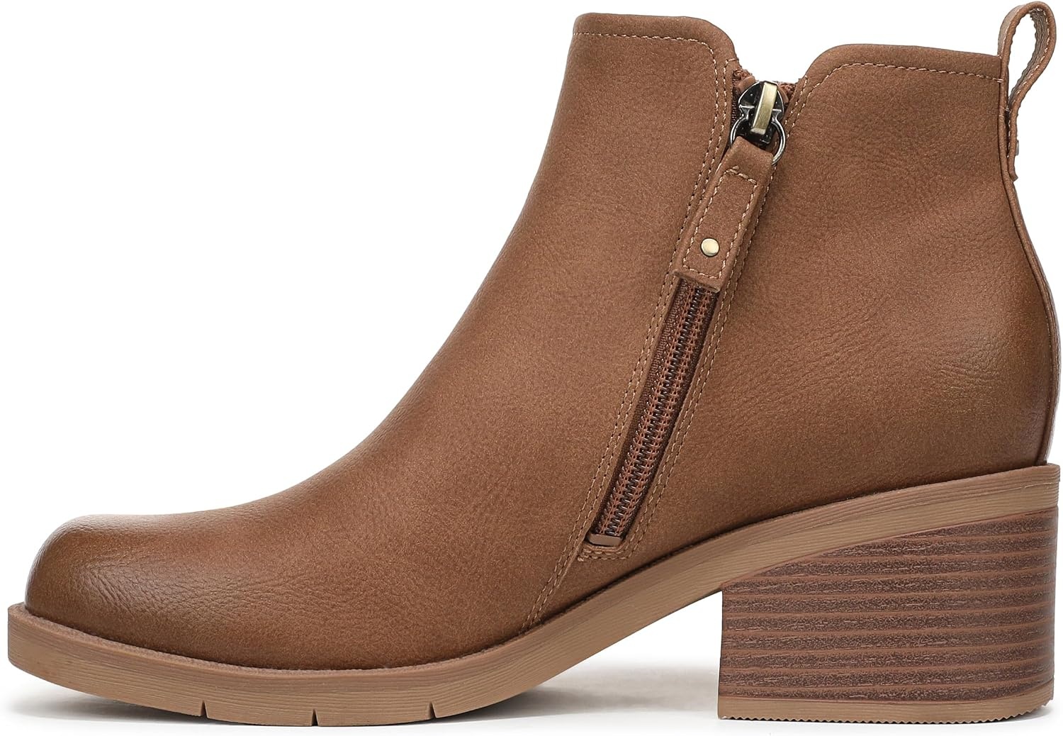 image:imageDr Scholls Joplin Low Zip Short BootsDark Tan Brown