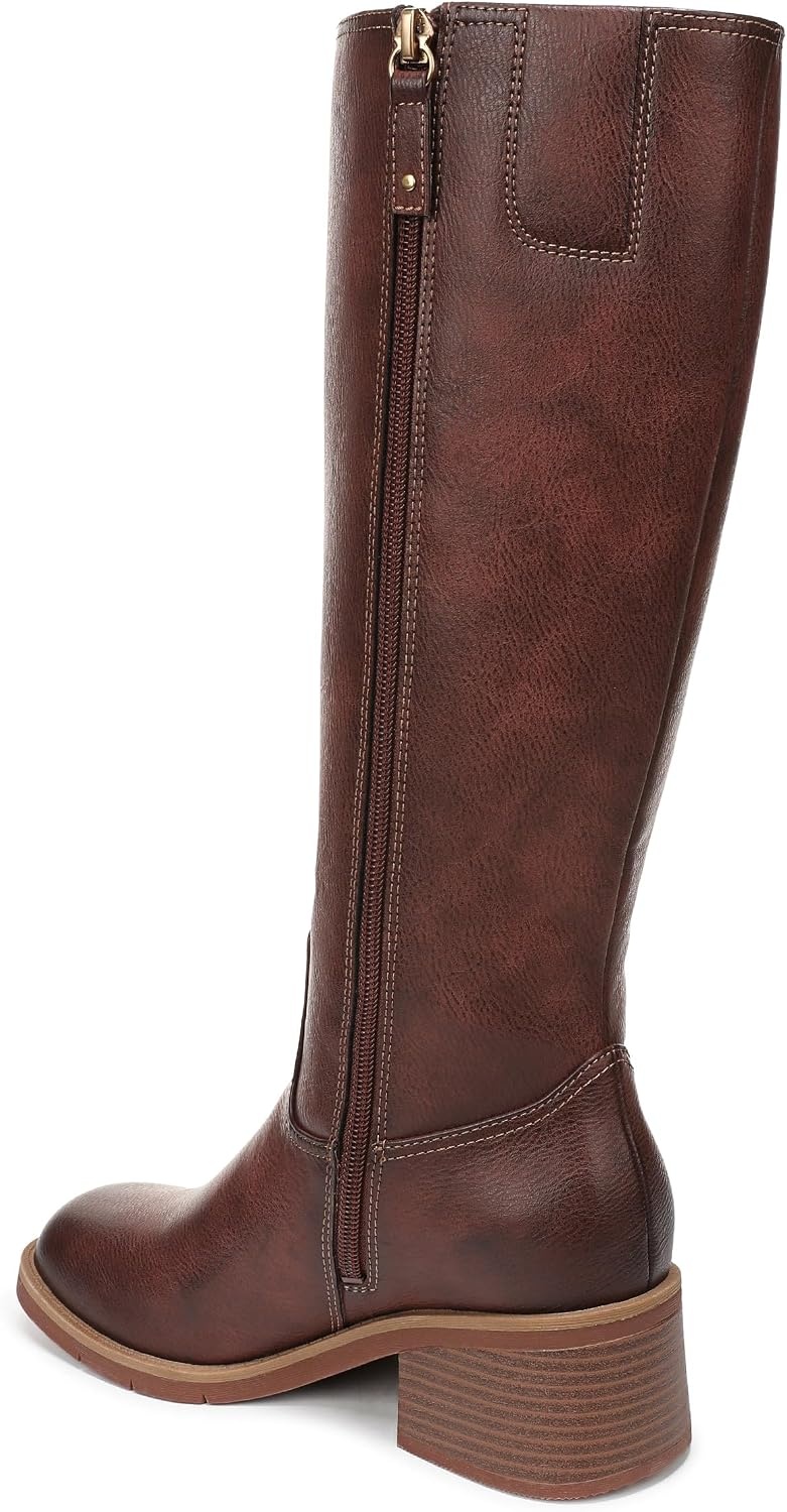 image:imageDr Scholls Joplin Riding Tall BootsAuburn Brown Wide Calf
