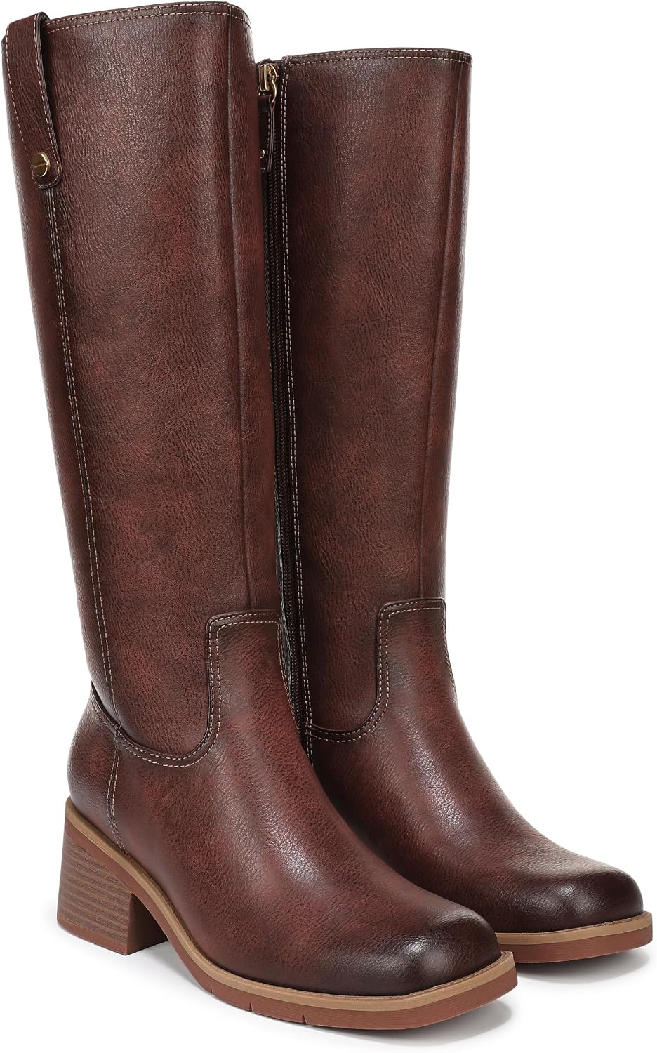 image:imageDr Scholls Joplin Riding Tall BootsAuburn Brown Wide Calf