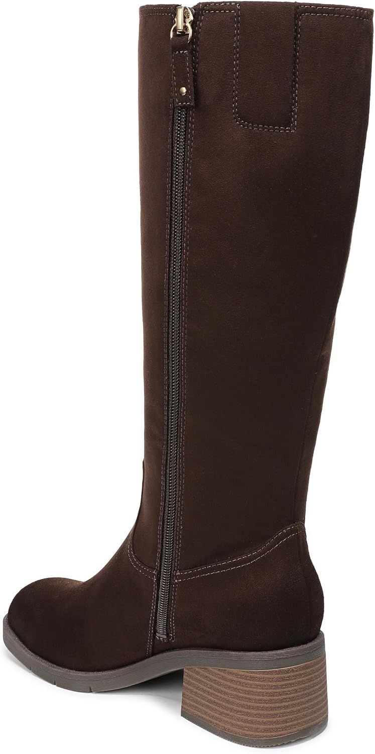 image:imageDr Scholls Joplin Riding Tall BootsDark Umber Brown Microsuede