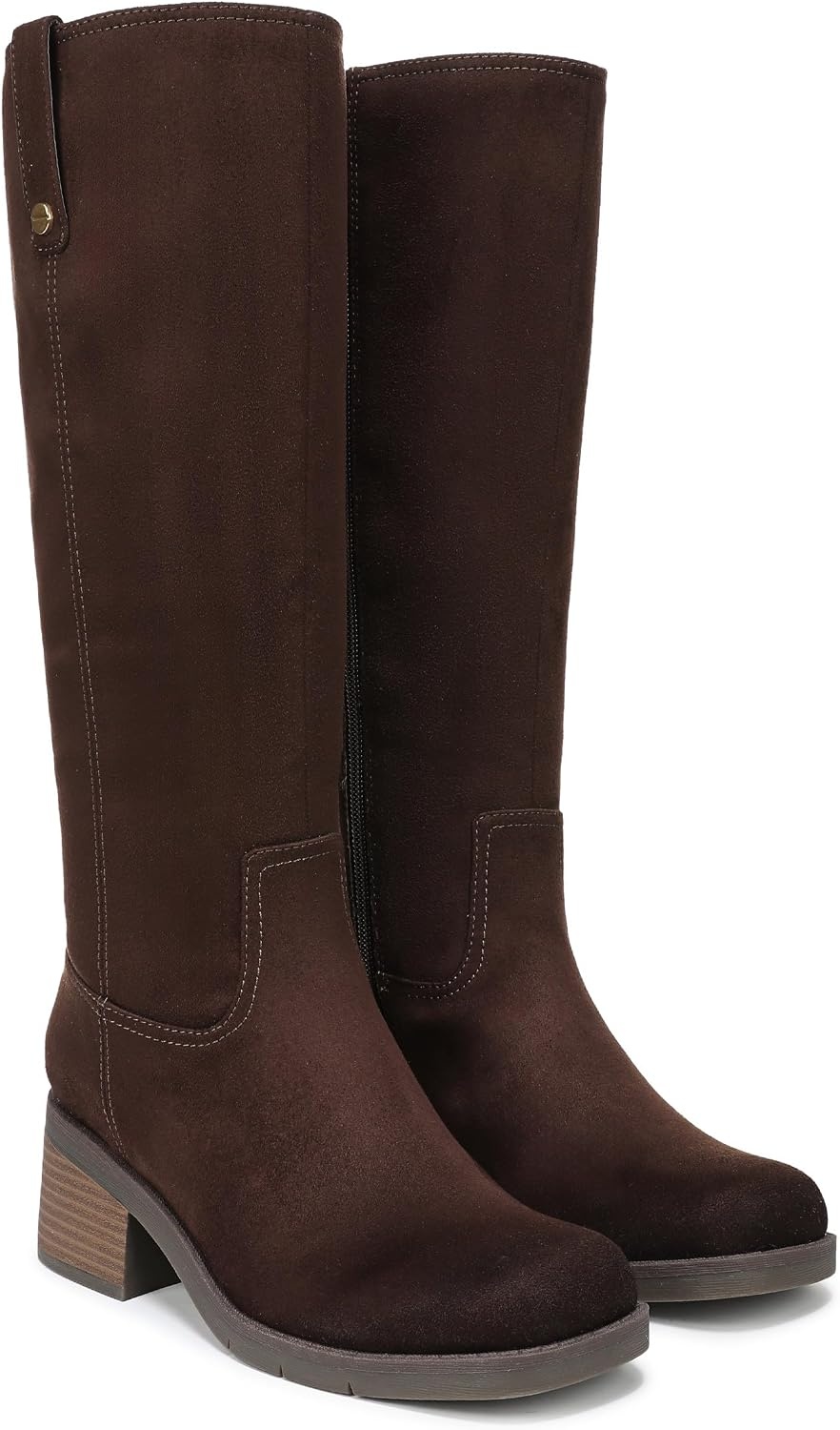 image:imageDr Scholls Joplin Riding Tall BootsDark Umber Brown Microsuede