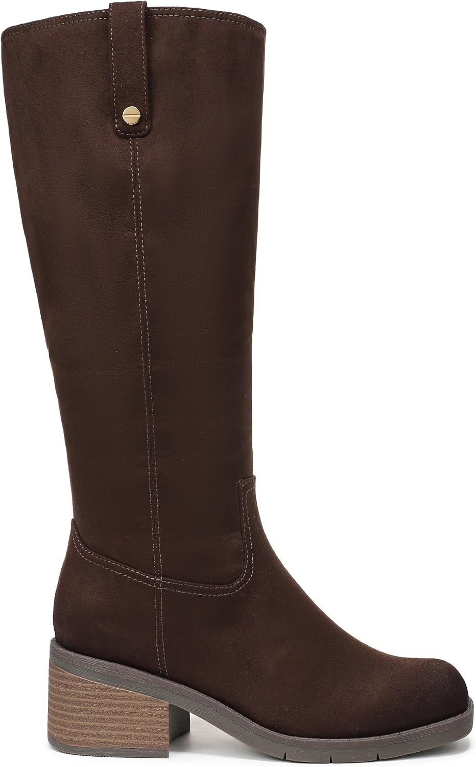 image:imageDr Scholls Joplin Riding Tall BootsDark Umber Wide Calf Brown Microsuede