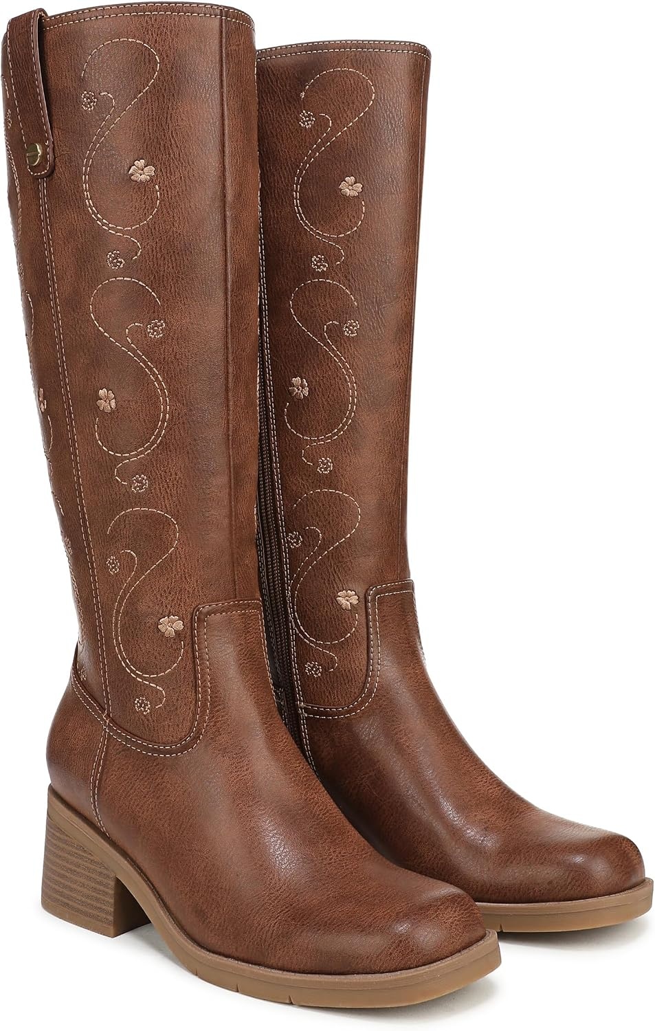image:imageDr Scholls Joplin Riding Tall BootsEmbroidered Whiskey Brown