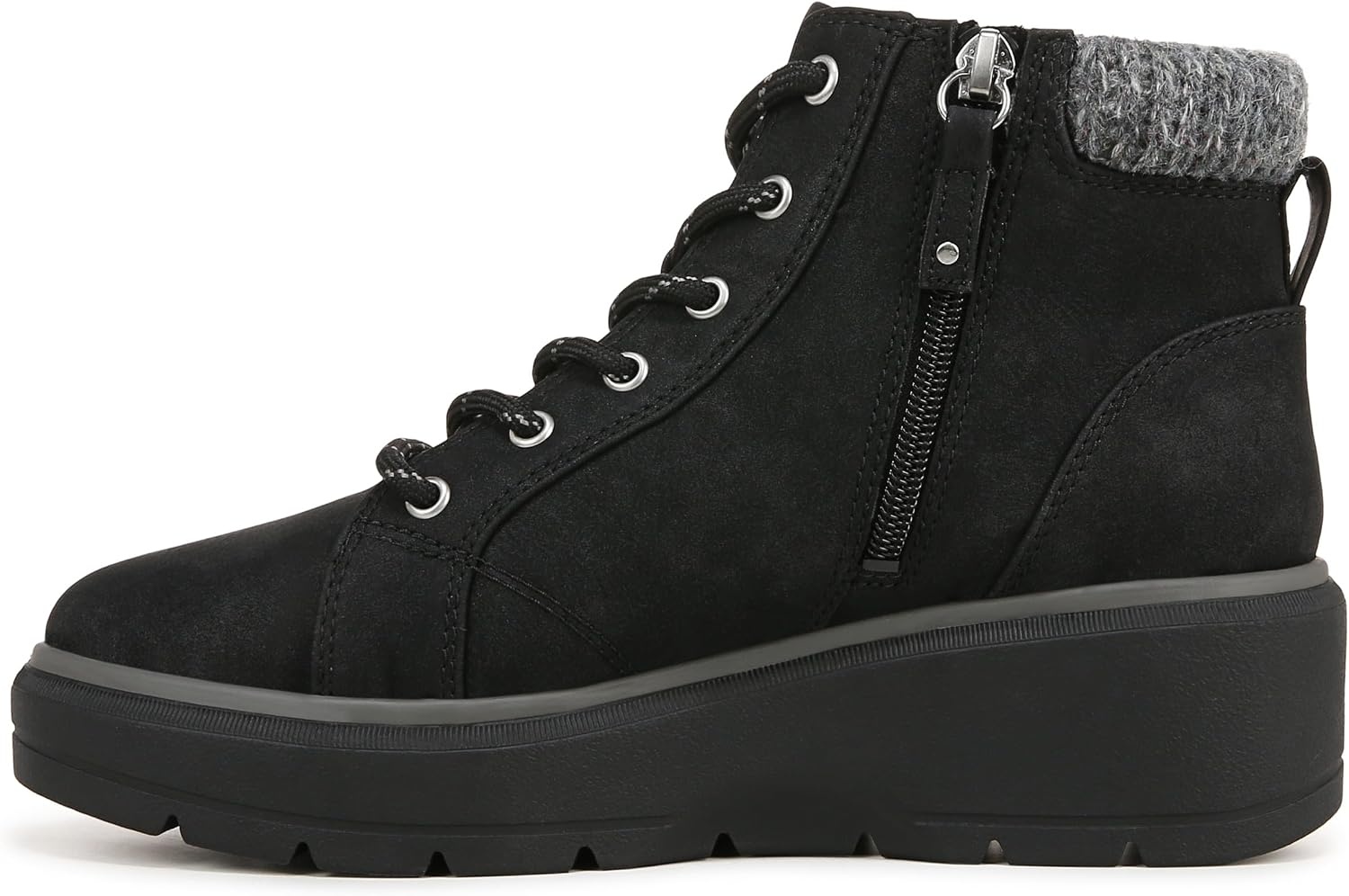 image:imageDr Scholls Nice Day Max Alpine LaceUp Short BootsBlack Smooth