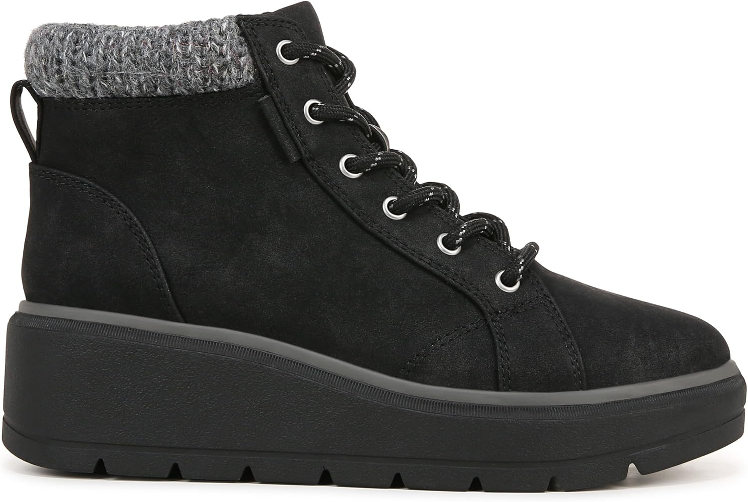 image:imageDr Scholls Nice Day Max Alpine LaceUp Short BootsBlack Smooth