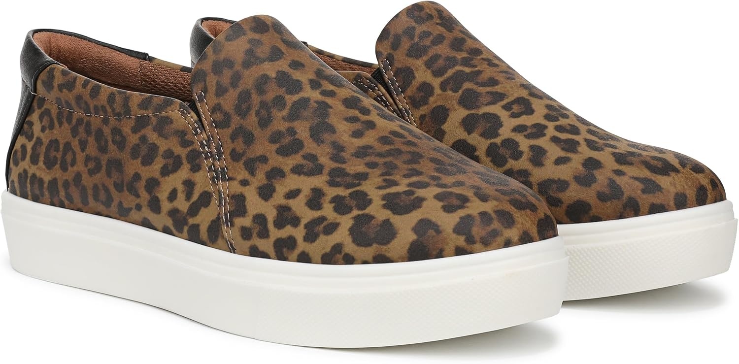 image:imageDr Scholls Shoes Womens Madison Cloud Sneaker Slip On Sneakers WomenLeopard Print Faux Leather