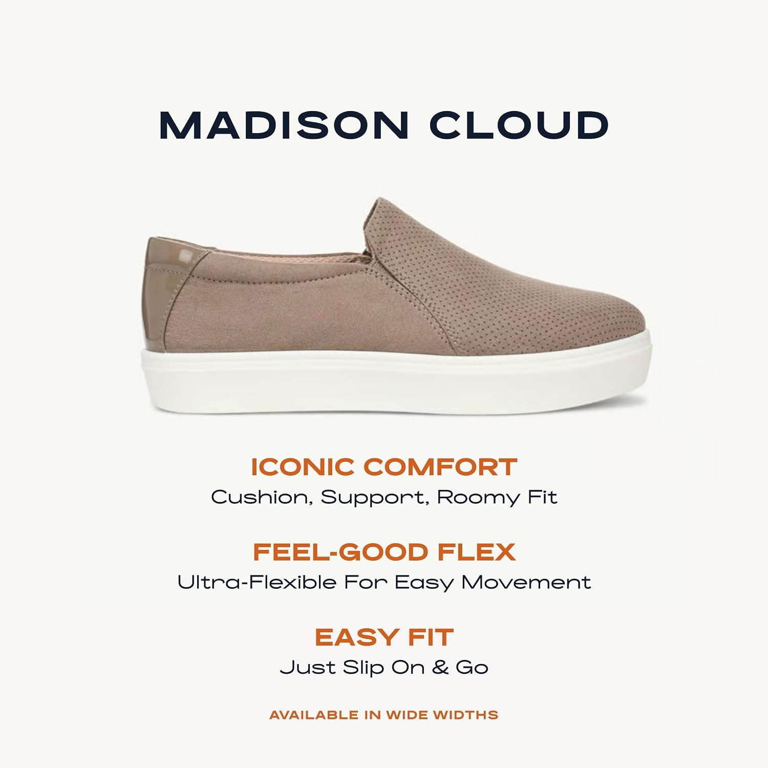 image:imageDr Scholls Shoes Womens Madison Cloud Sneaker Slip On Sneakers WomenMocha Taupe Fabric