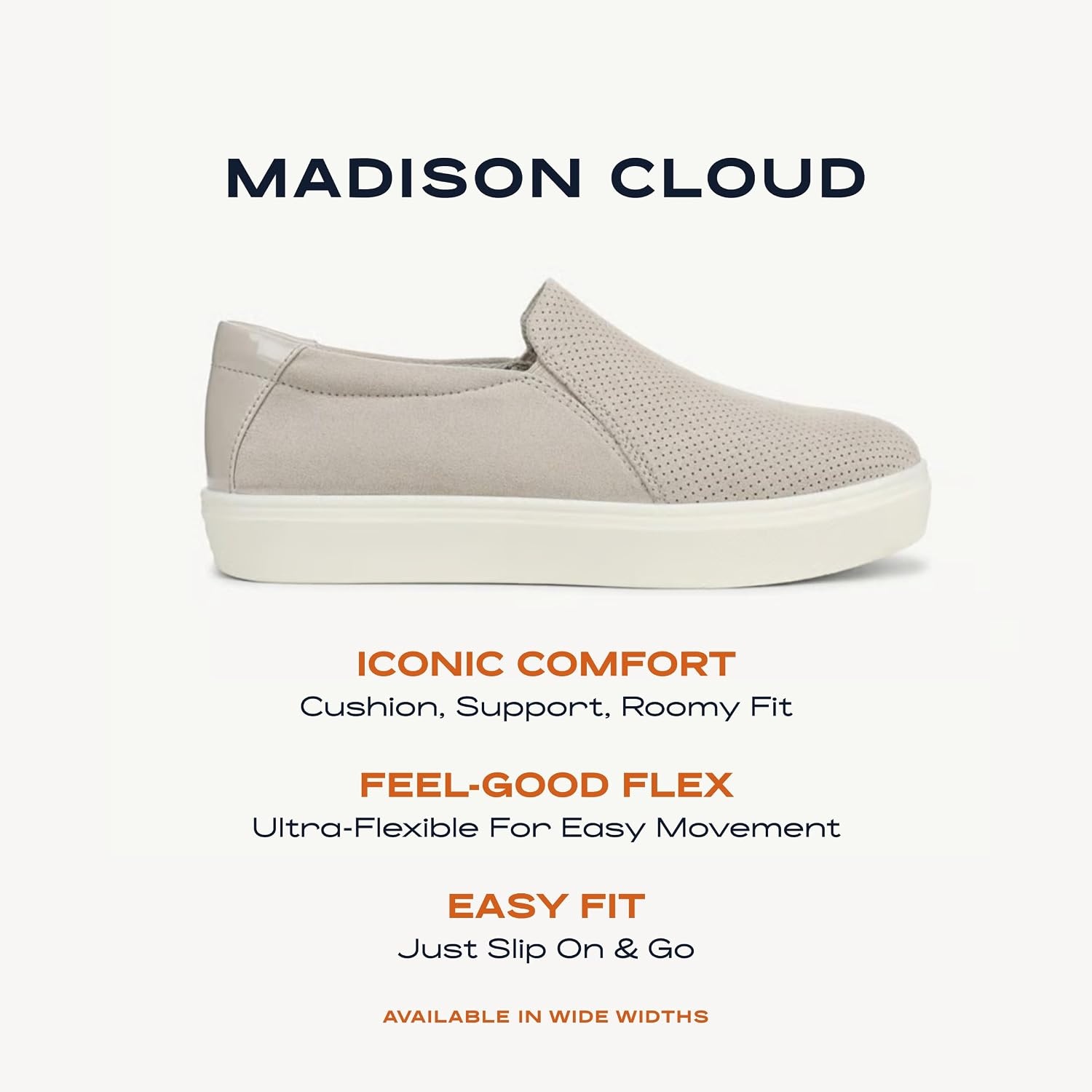 image:imageDr Scholls Shoes Womens Madison Cloud Sneaker Slip On Sneakers WomenOyster Fabric
