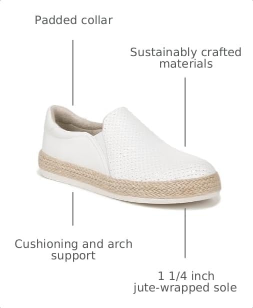 image:imageDr Scholls Shoes Womens Madison Cloud Sneaker Slip On Sneakers WomenWhite Smooth