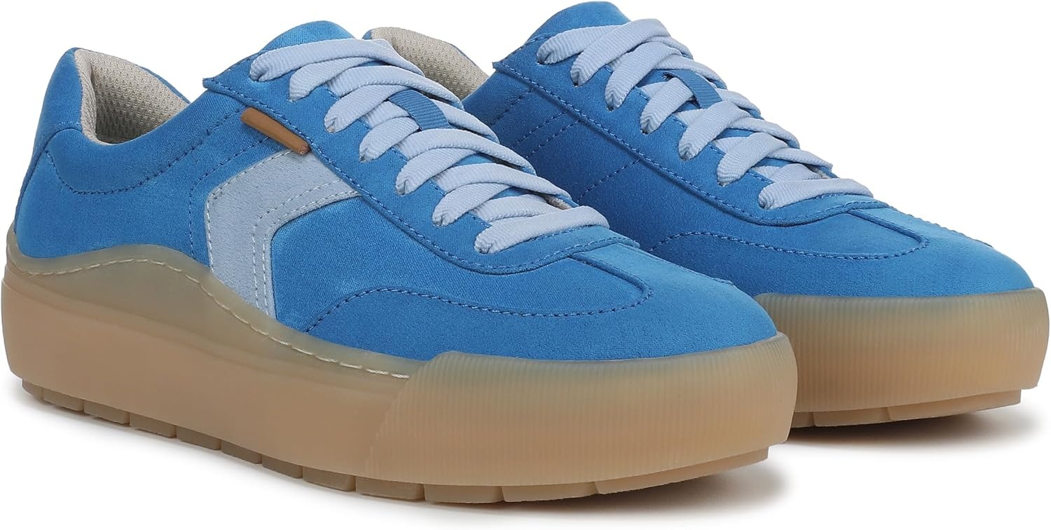 image:imageDr Scholls Shoes Womens Time Off Win Sneaker Retro Sneakers for WomenBeatboxing Blueberry Microsuede