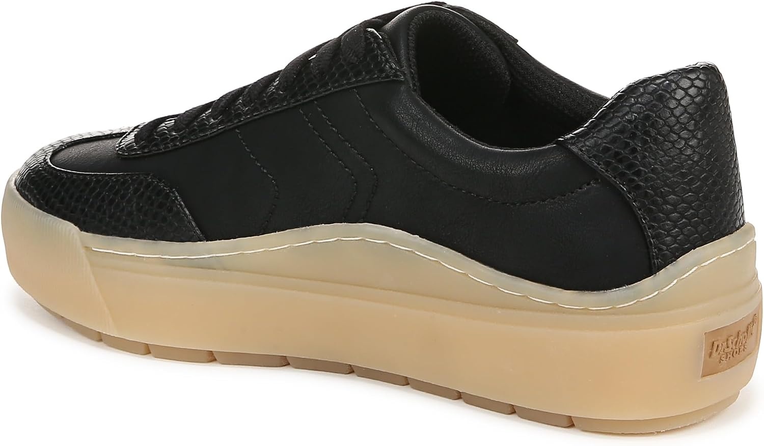 image:imageDr Scholls Shoes Womens Time Off Win Sneaker Retro Sneakers for WomenBlack Snake Faux Leather