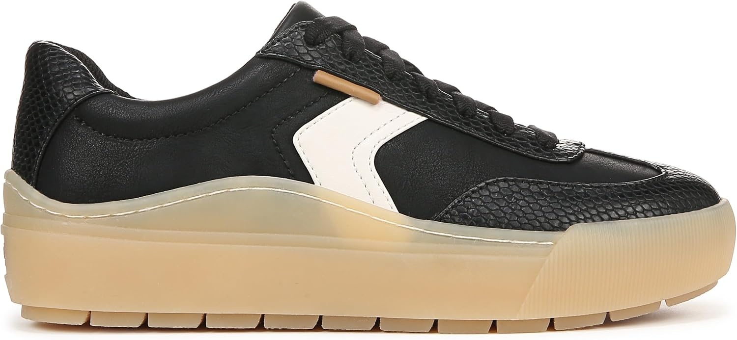 image:imageDr Scholls Shoes Womens Time Off Win Sneaker Retro Sneakers for WomenBlack Snake Faux Leather