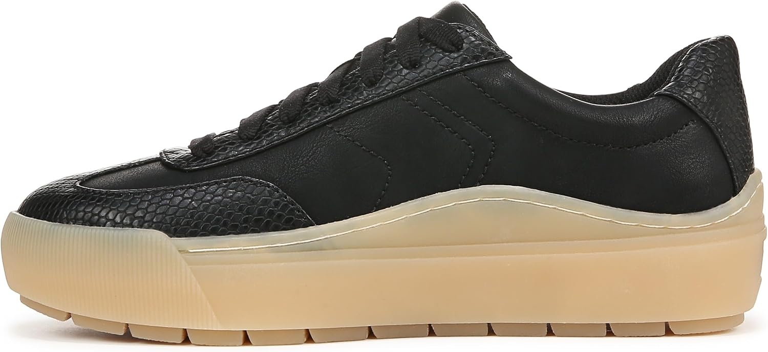 image:imageDr Scholls Shoes Womens Time Off Win Sneaker Retro Sneakers for WomenBlack Snake Faux Leather