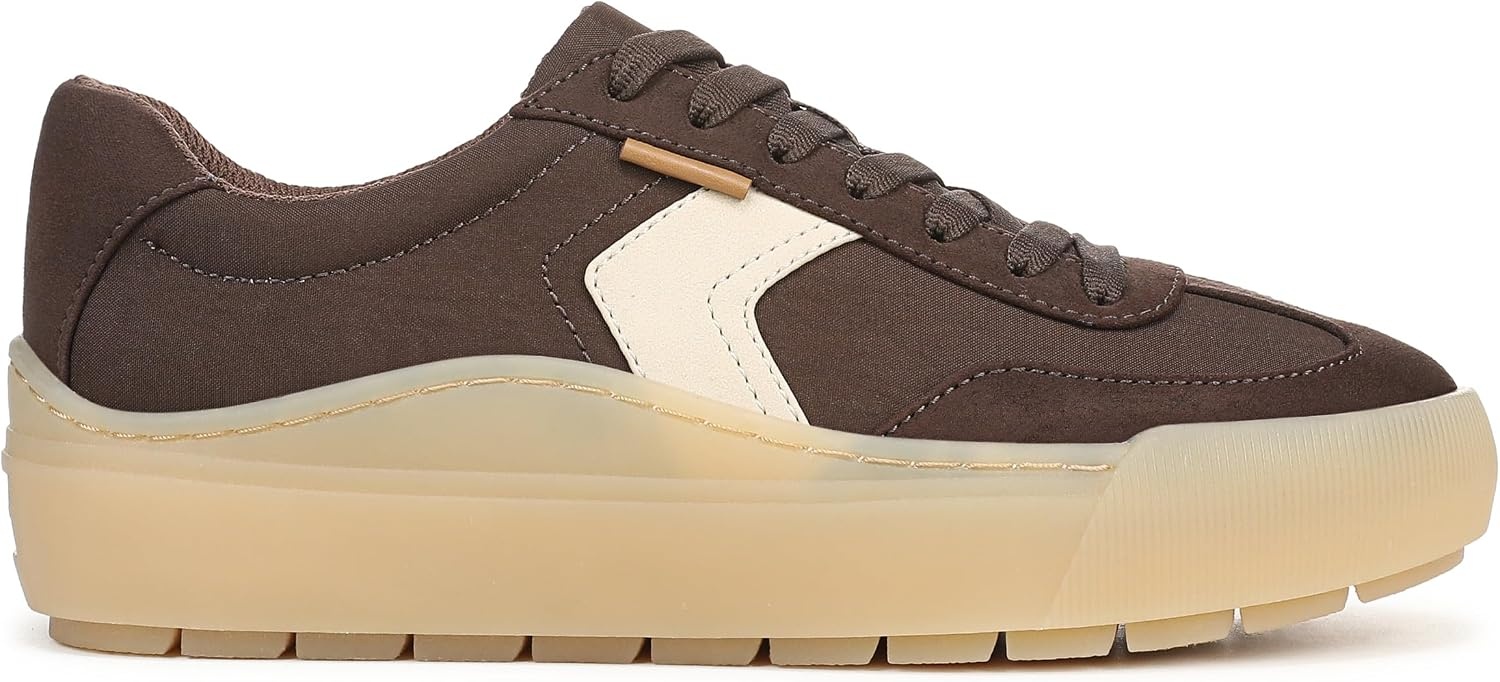 image:imageDr Scholls Shoes Womens Time Off Win Sneaker Retro Sneakers for WomenChocolate Brown Microsuede
