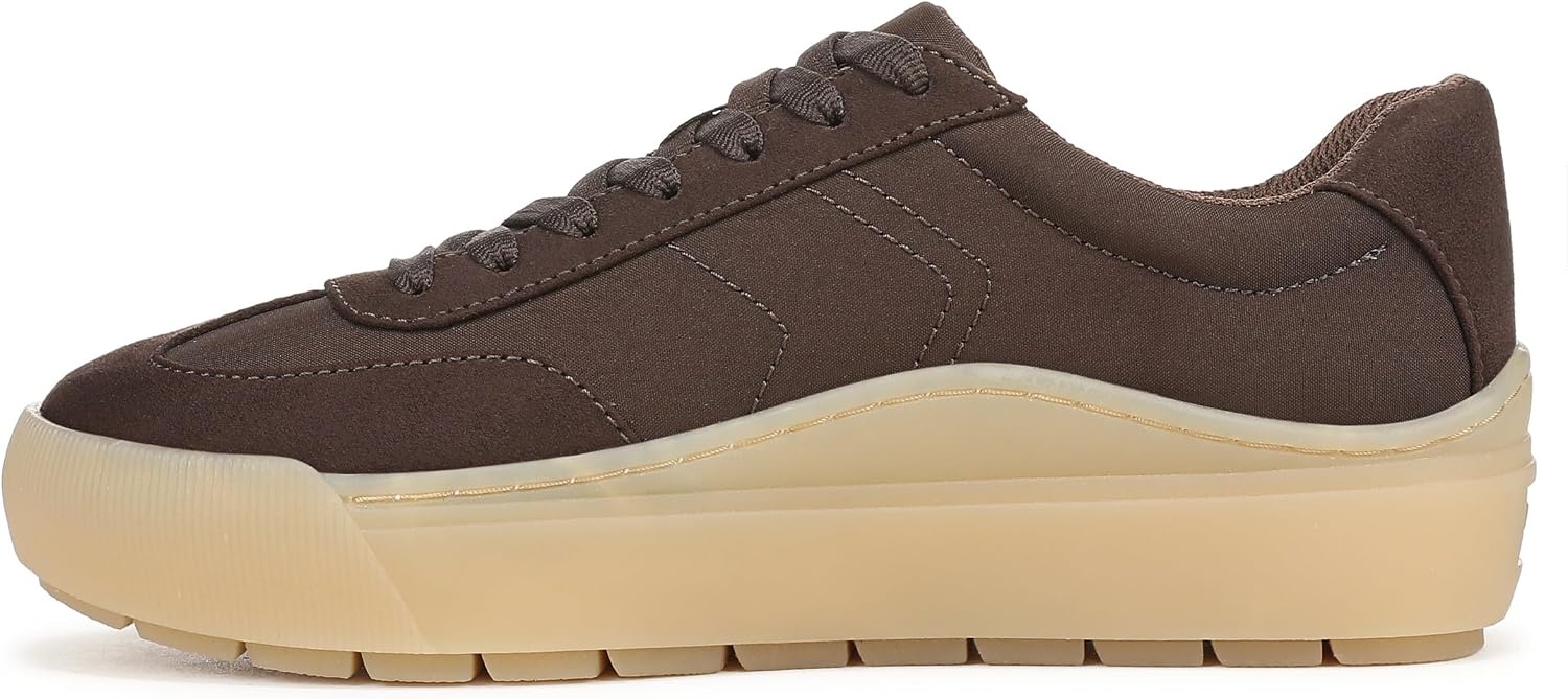 image:imageDr Scholls Shoes Womens Time Off Win Sneaker Retro Sneakers for WomenChocolate Brown Microsuede