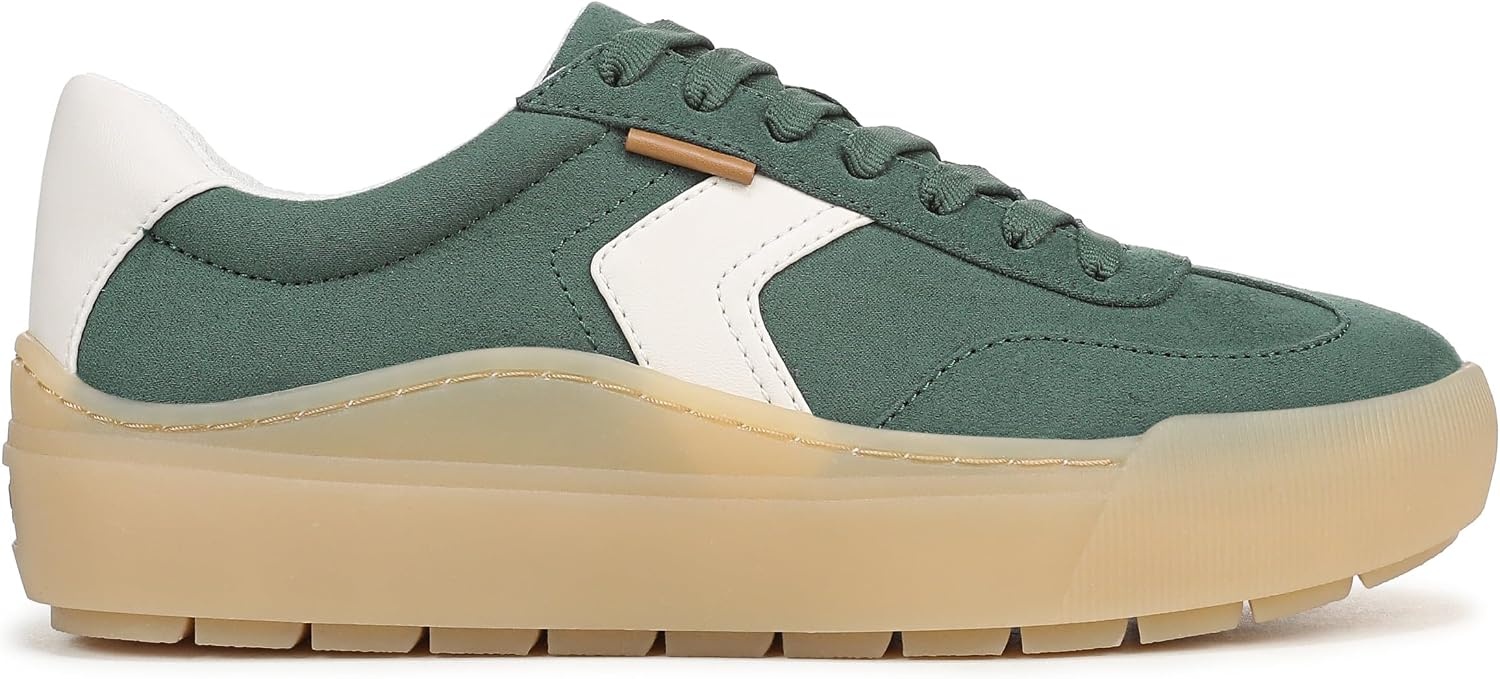 image:imageDr Scholls Shoes Womens Time Off Win Sneaker Retro Sneakers for WomenGame Day Green Microsuede