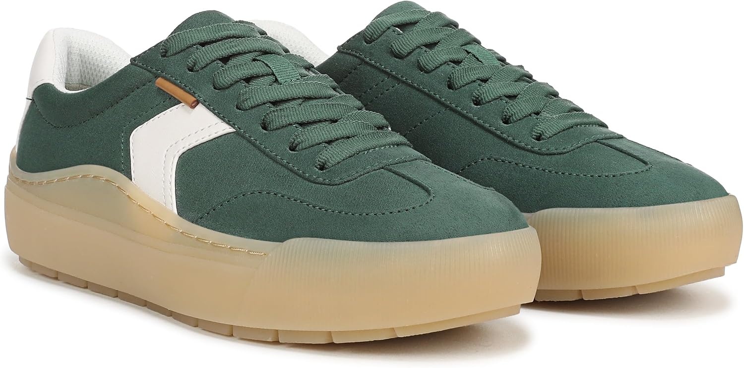 image:imageDr Scholls Shoes Womens Time Off Win Sneaker Retro Sneakers for WomenGame Day Green Microsuede