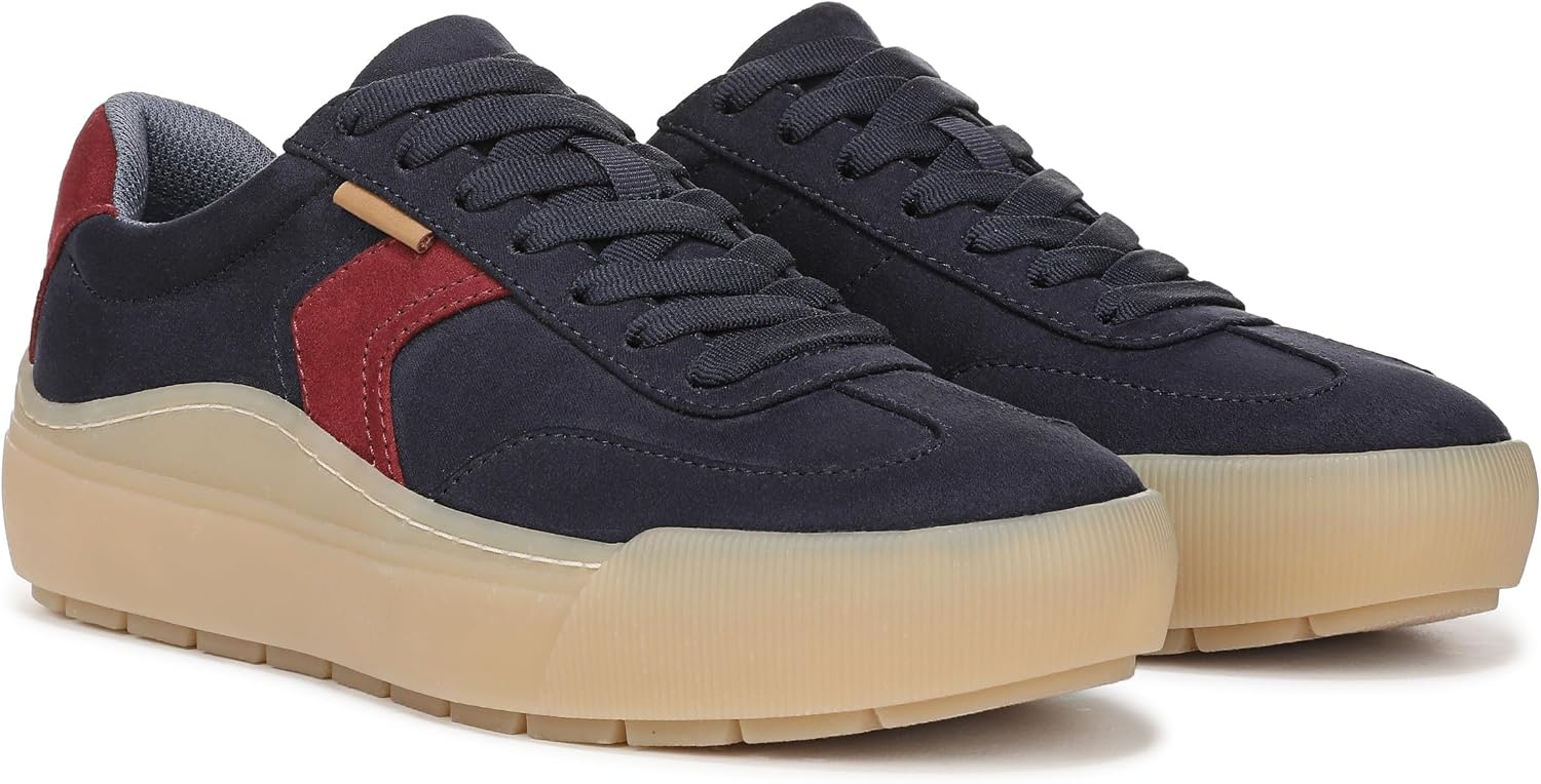 image:imageDr Scholls Shoes Womens Time Off Win Sneaker Retro Sneakers for WomenNavy BlueRed Microfiber