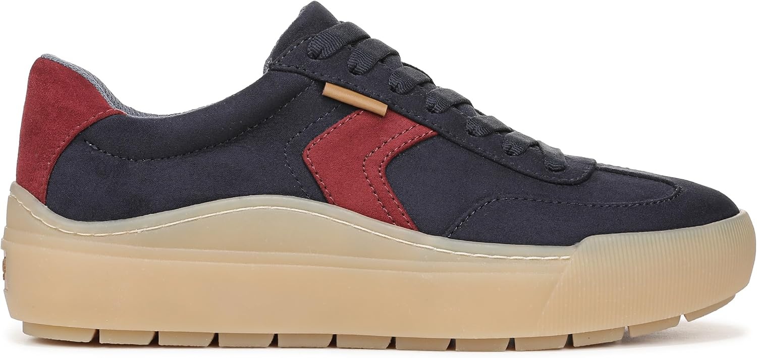 image:imageDr Scholls Shoes Womens Time Off Win Sneaker Retro Sneakers for WomenNavy BlueRed Microfiber