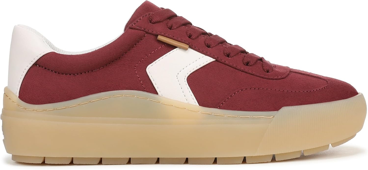 image:imageDr Scholls Shoes Womens Time Off Win Sneaker Retro Sneakers for WomenUniversity Red Microsuede