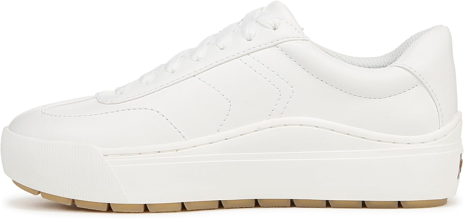 image:imageDr Scholls Shoes Womens Time Off Win Sneaker Retro Sneakers for WomenWhite Faux LeatherSand Beige