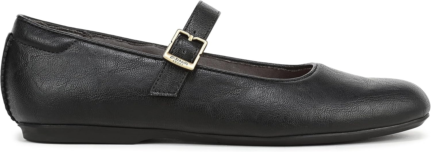 image:imageDr Scholls Shoes Womens Wexley Jane Mary Jane Flats Comfortable FlatsBlack Faux Leather