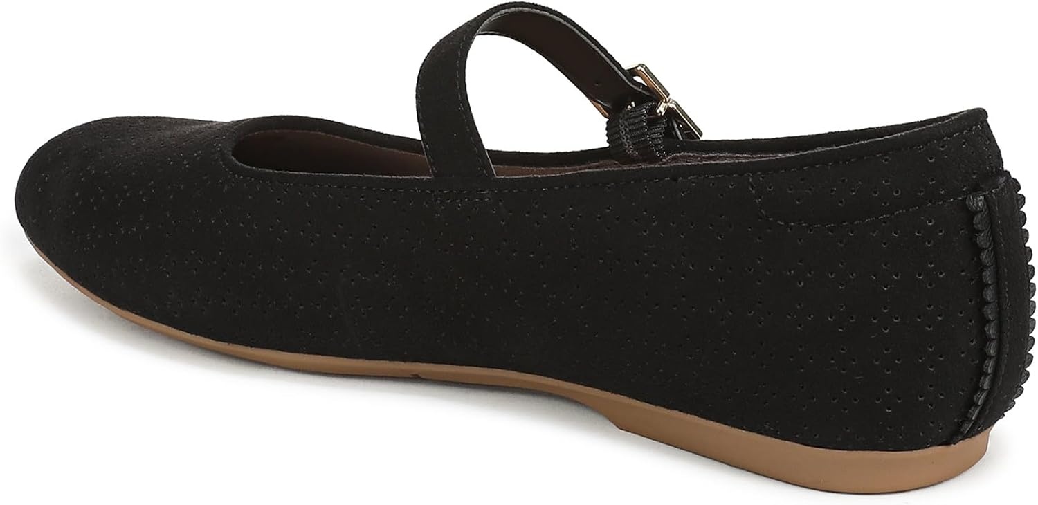 image:imageDr Scholls Shoes Womens Wexley Jane Mary Jane Flats Comfortable FlatsBlack Microfiber