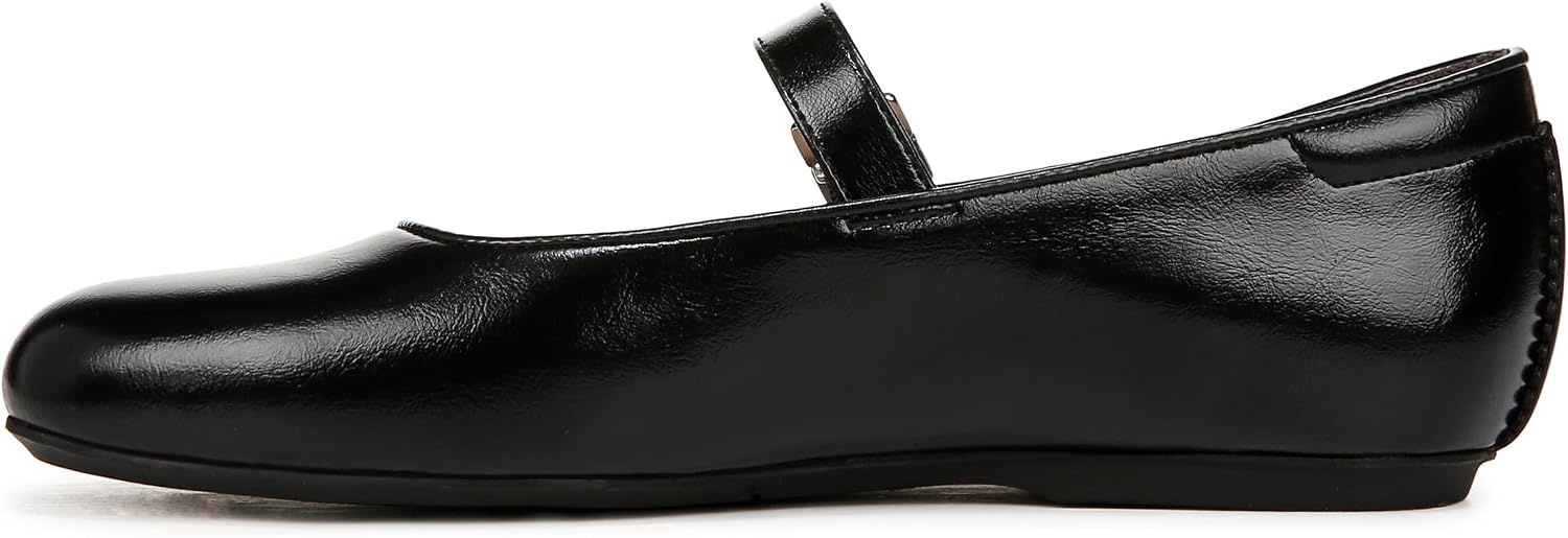 image:imageDr Scholls Shoes Womens Wexley Jane Mary Jane Flats Comfortable FlatsBlack Shiny Faux Leather
