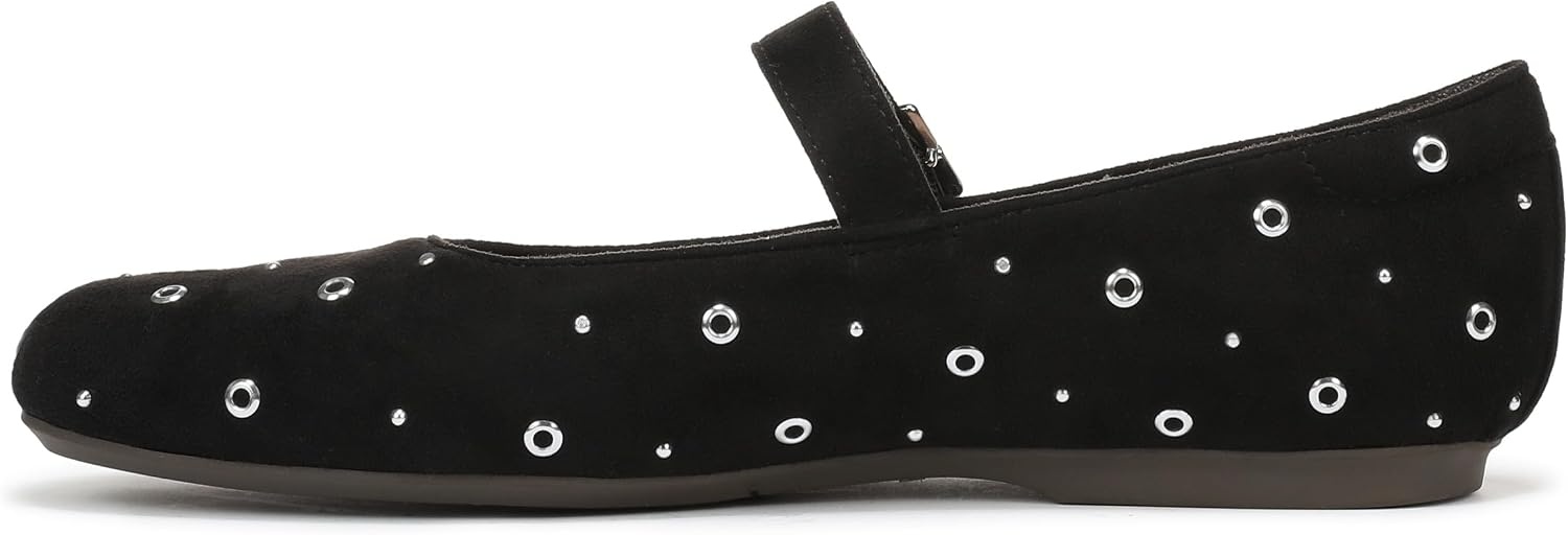 image:imageDr Scholls Shoes Womens Wexley Jane Mary Jane Flats Comfortable FlatsBlack Stud Microsuede