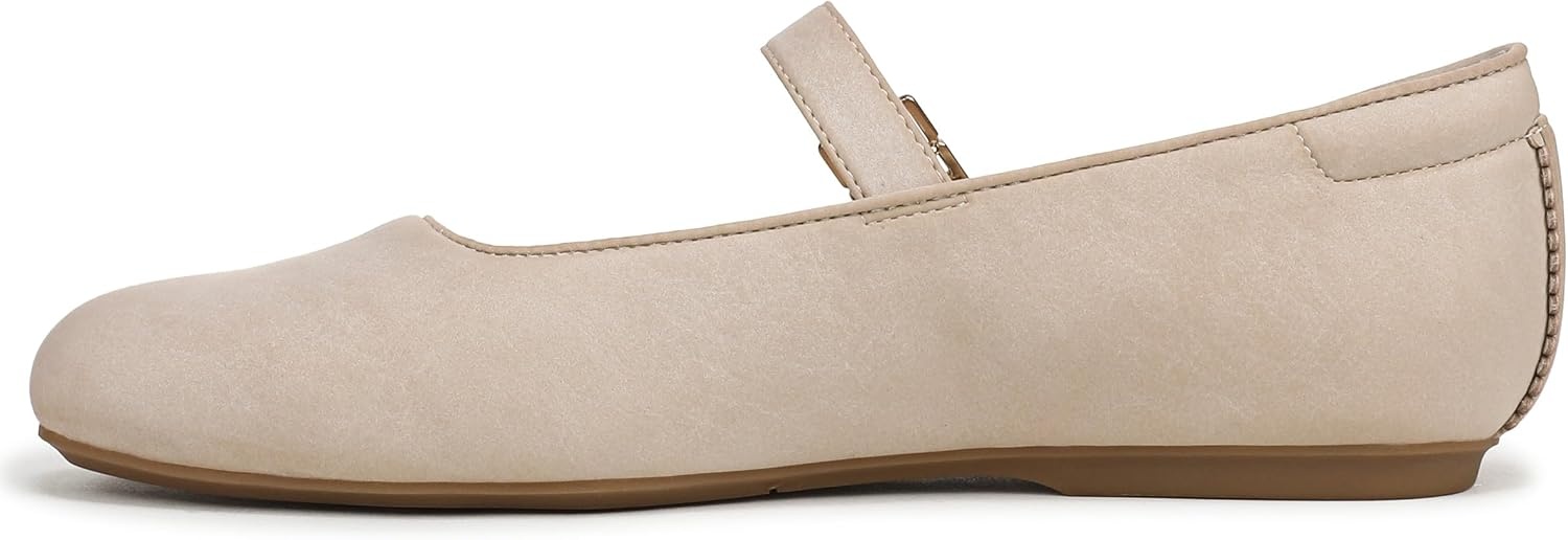 image:imageDr Scholls Shoes Womens Wexley Jane Mary Jane Flats Comfortable FlatsChalk Beige Faux Leather