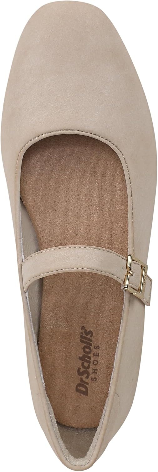 image:imageDr Scholls Shoes Womens Wexley Jane Mary Jane Flats Comfortable FlatsChalk Beige Faux Leather