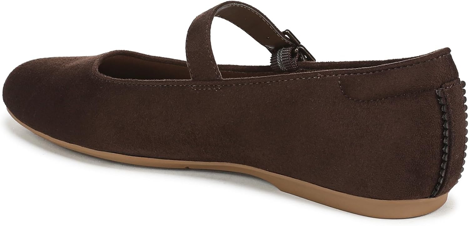 image:imageDr Scholls Shoes Womens Wexley Jane Mary Jane Flats Comfortable FlatsDark Umber Brown Microsuede
