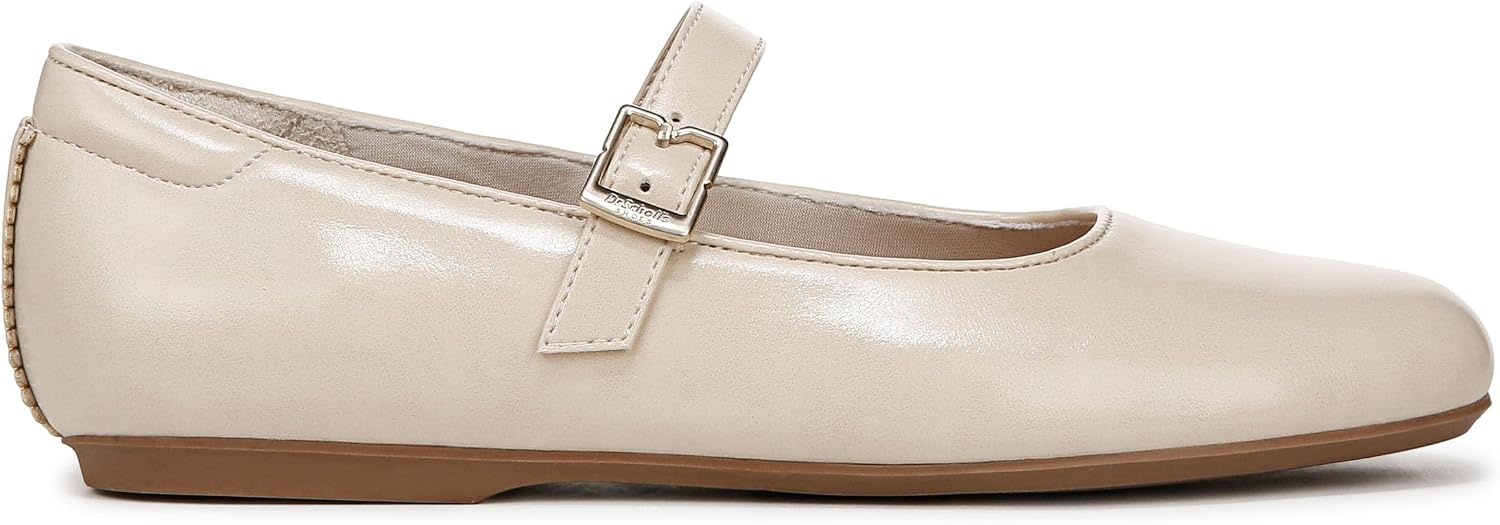 image:imageDr Scholls Shoes Womens Wexley Jane Mary Jane Flats Comfortable FlatsIvory Beige Faux Leather